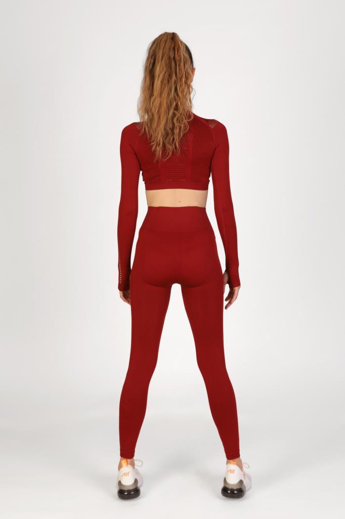 high waisted seamless claret red sports tights tayt superstacy 52238 81 B